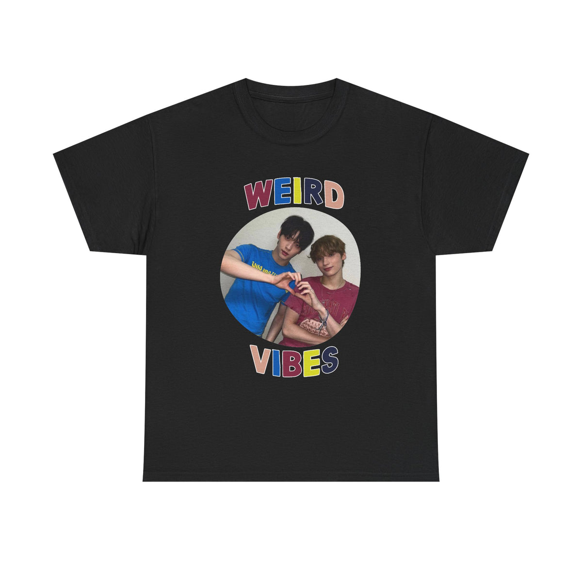 Weird Vibes T‑Shirt — Cute Photo Graphic Tee for Best Friends & Aesthetic Fans
